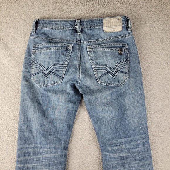 Buffalo David Bitton Jeans Mens 29x32 Blue Denim THRASHED Grunge Distressed - Picture 12 of 16